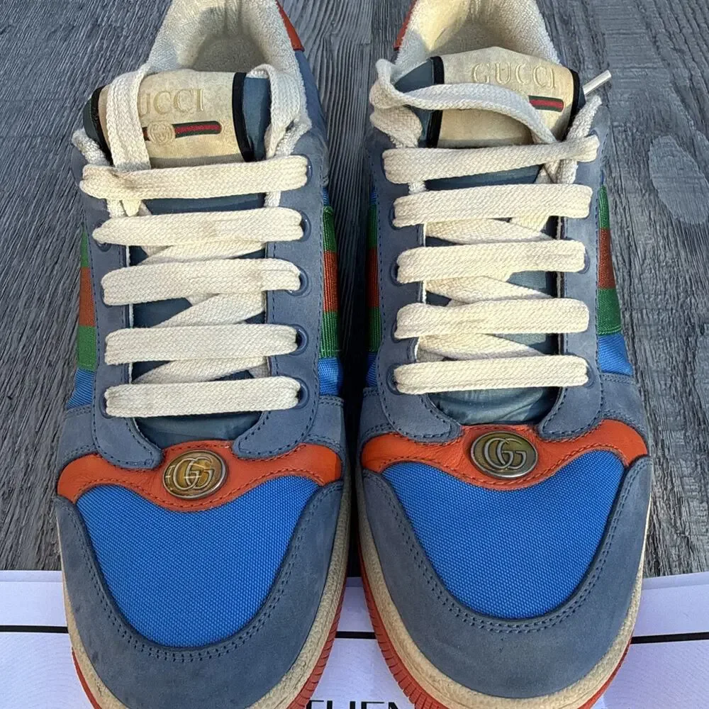 GUCCI Men's Screener Sneakers Trainers Shoes Men 7 Or Women 8.5 COA